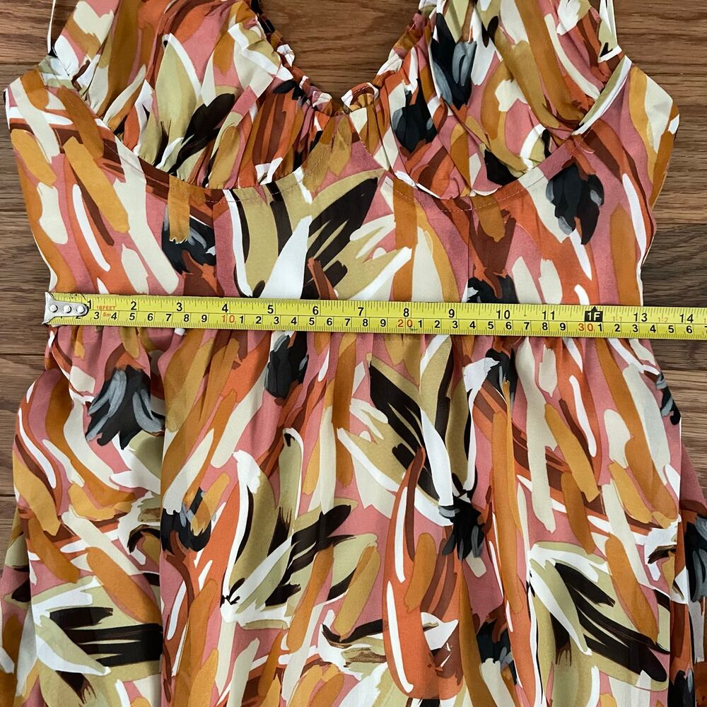 Hello Molly Womens 4 Painted By The Sun Sundress Multicolor Floral Casual - Picture 8 of 10